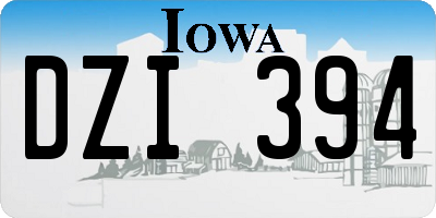 IA license plate DZI394