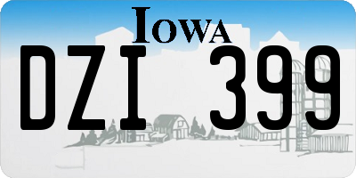 IA license plate DZI399