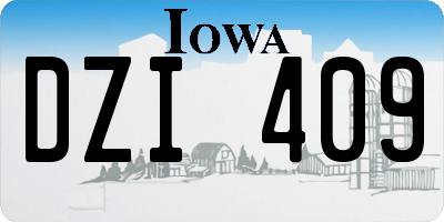 IA license plate DZI409