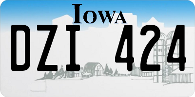 IA license plate DZI424