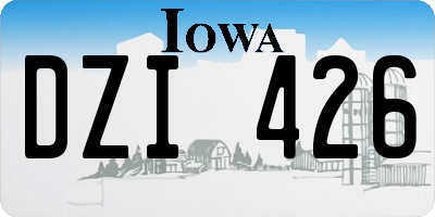 IA license plate DZI426