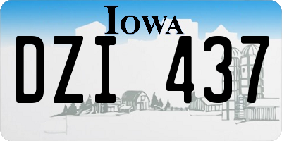 IA license plate DZI437