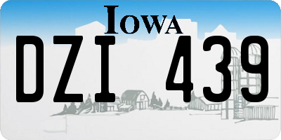 IA license plate DZI439