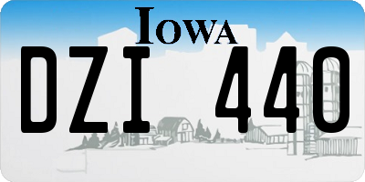 IA license plate DZI440
