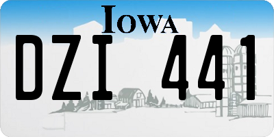 IA license plate DZI441