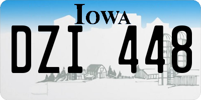 IA license plate DZI448