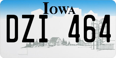 IA license plate DZI464