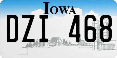 IA license plate DZI468