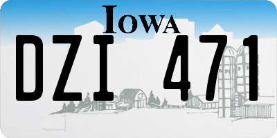 IA license plate DZI471