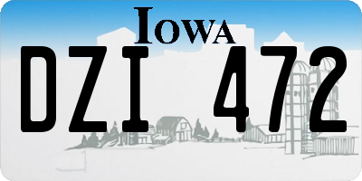 IA license plate DZI472