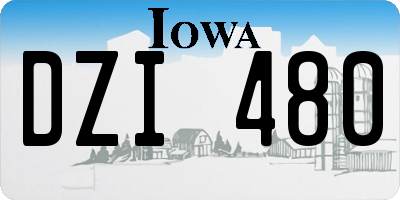 IA license plate DZI480