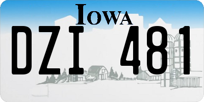 IA license plate DZI481