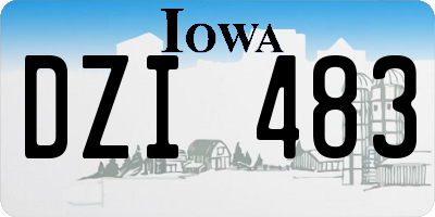 IA license plate DZI483