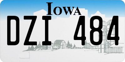 IA license plate DZI484