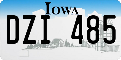 IA license plate DZI485