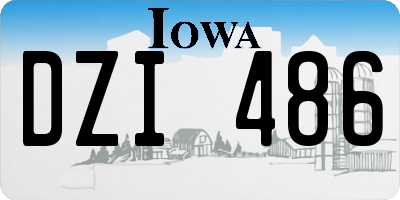 IA license plate DZI486
