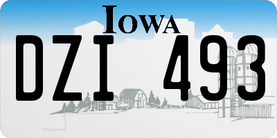 IA license plate DZI493