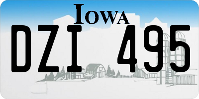 IA license plate DZI495