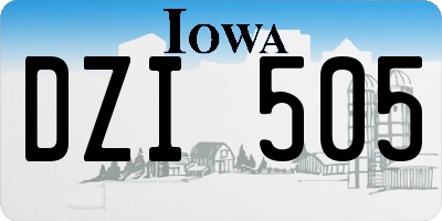 IA license plate DZI505