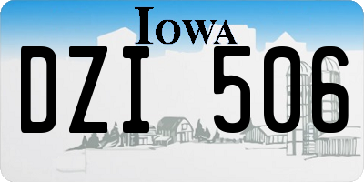IA license plate DZI506