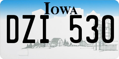 IA license plate DZI530