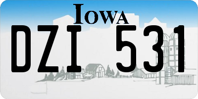 IA license plate DZI531