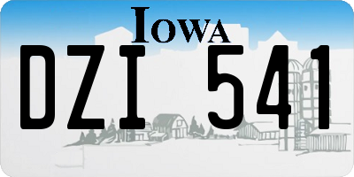 IA license plate DZI541