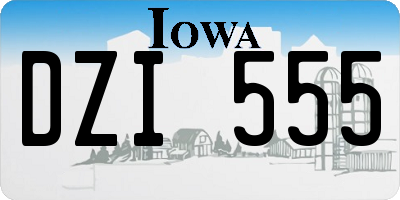 IA license plate DZI555