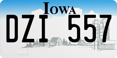 IA license plate DZI557