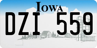 IA license plate DZI559