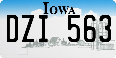 IA license plate DZI563