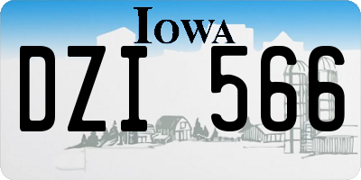 IA license plate DZI566