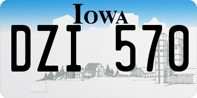 IA license plate DZI570