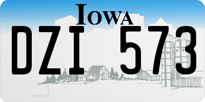 IA license plate DZI573