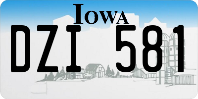 IA license plate DZI581