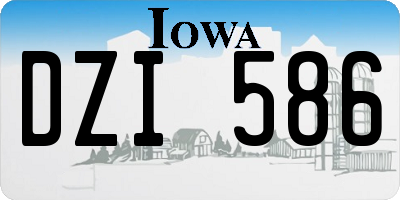 IA license plate DZI586