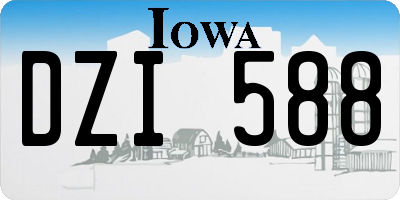 IA license plate DZI588