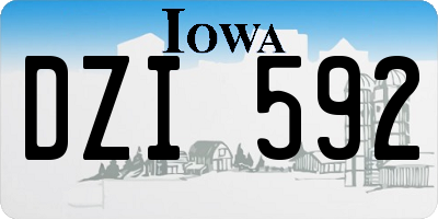 IA license plate DZI592
