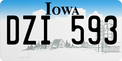 IA license plate DZI593