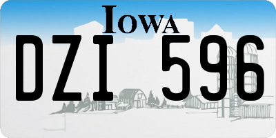 IA license plate DZI596
