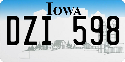 IA license plate DZI598