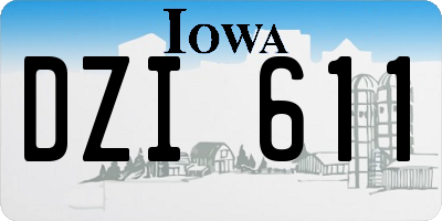 IA license plate DZI611