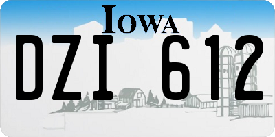 IA license plate DZI612