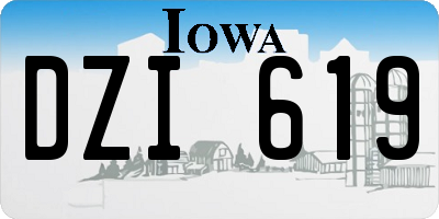 IA license plate DZI619