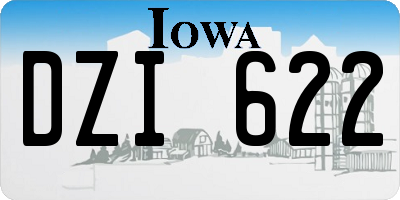 IA license plate DZI622