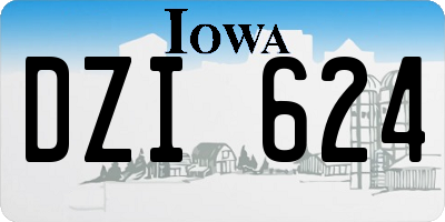 IA license plate DZI624