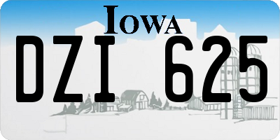 IA license plate DZI625
