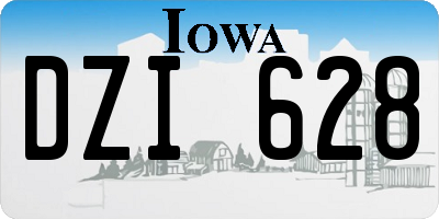 IA license plate DZI628