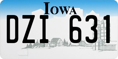 IA license plate DZI631