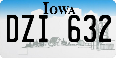 IA license plate DZI632